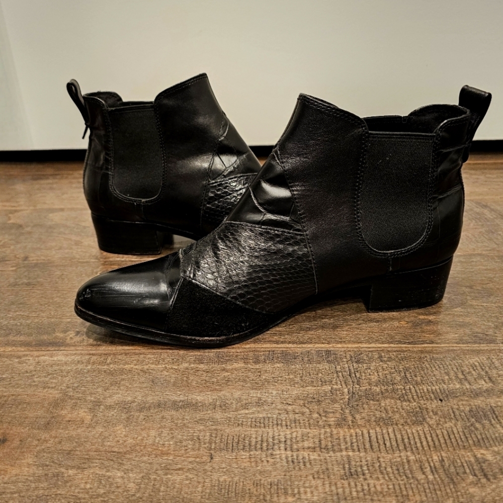 Coach Suffolk Patchwork Black Leather Women's Ank… - image 7